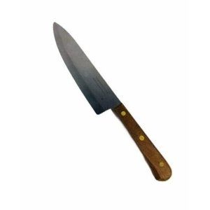 Tramontina Chef Knife Stain Free High Carbon Blade Brown Wooden Handle Cook 8”